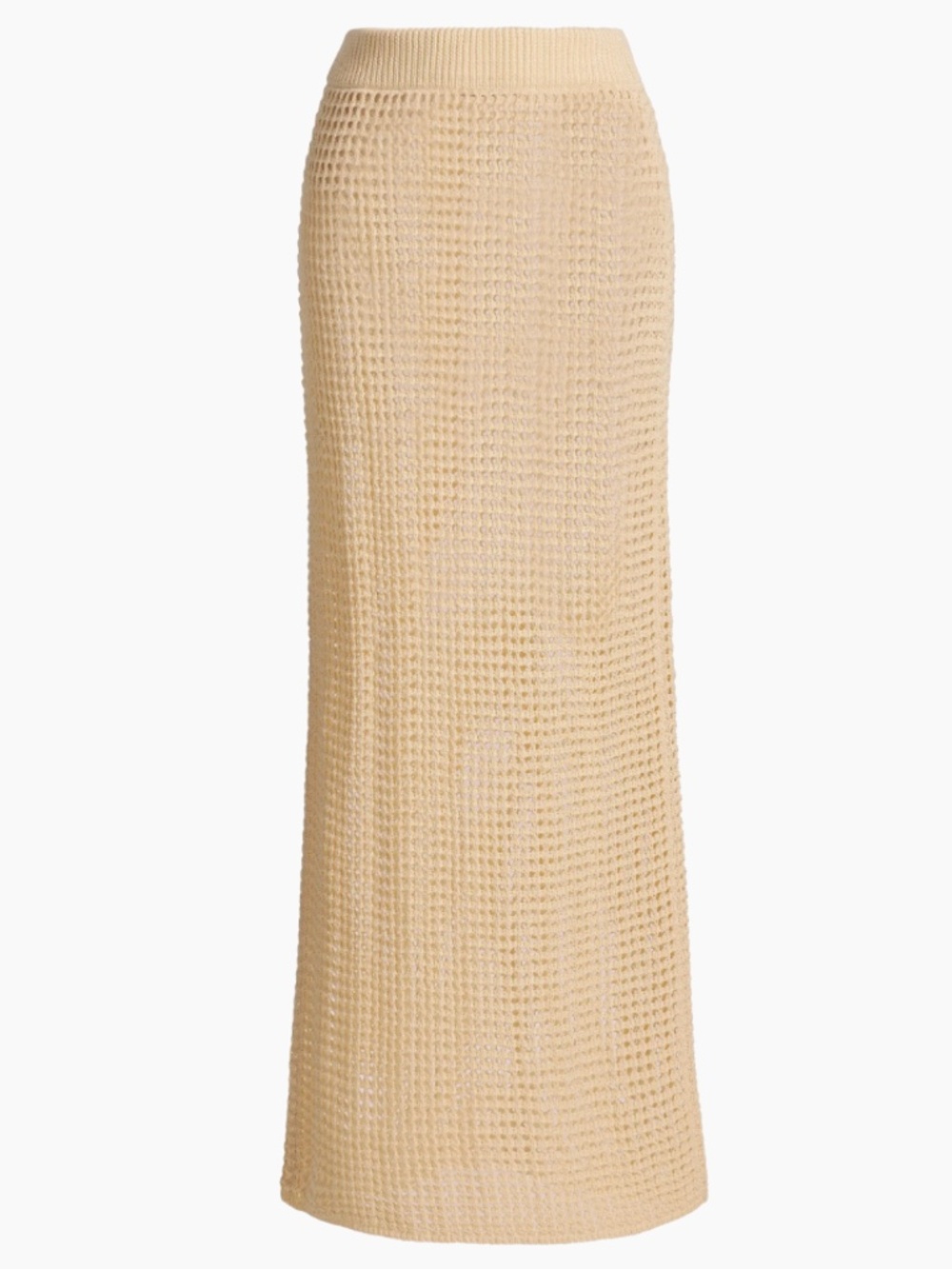 Nonchalant Label - Brianna Open-Knit Maxi Skirt with Panties, Cream - NWT